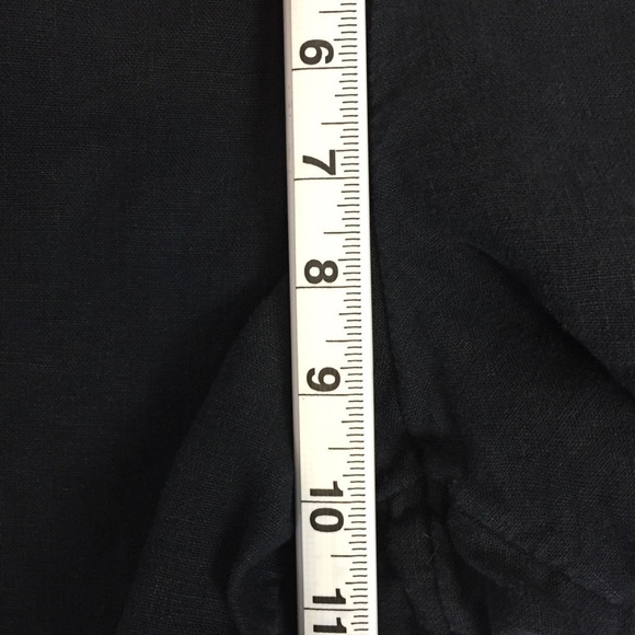 J Jill Linen Shorts Women's Medium Black Elastic Waist Straight Leg - Picture 9 of 10